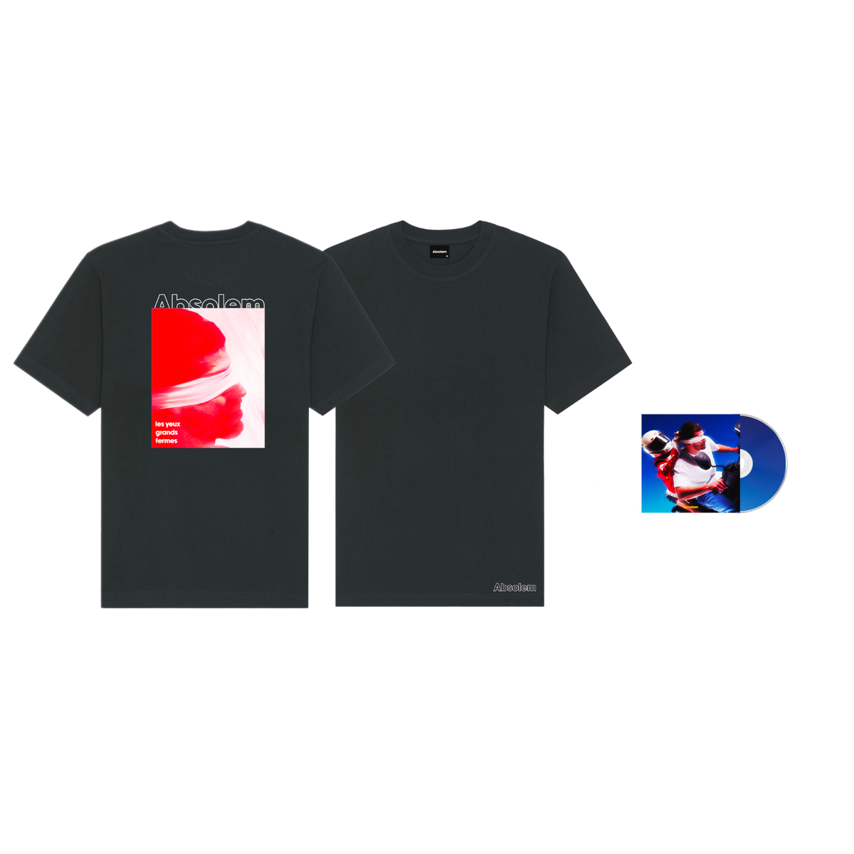PACK CD "Les yeux grand fermés" + T-Shirt Noir