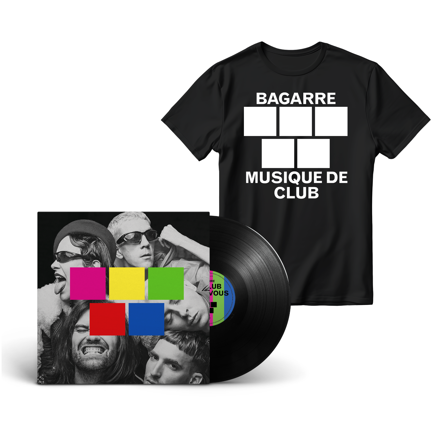 PACK Vinyle "Le Club C'est Vous" + T-Shirt Noir "Musique de Club"