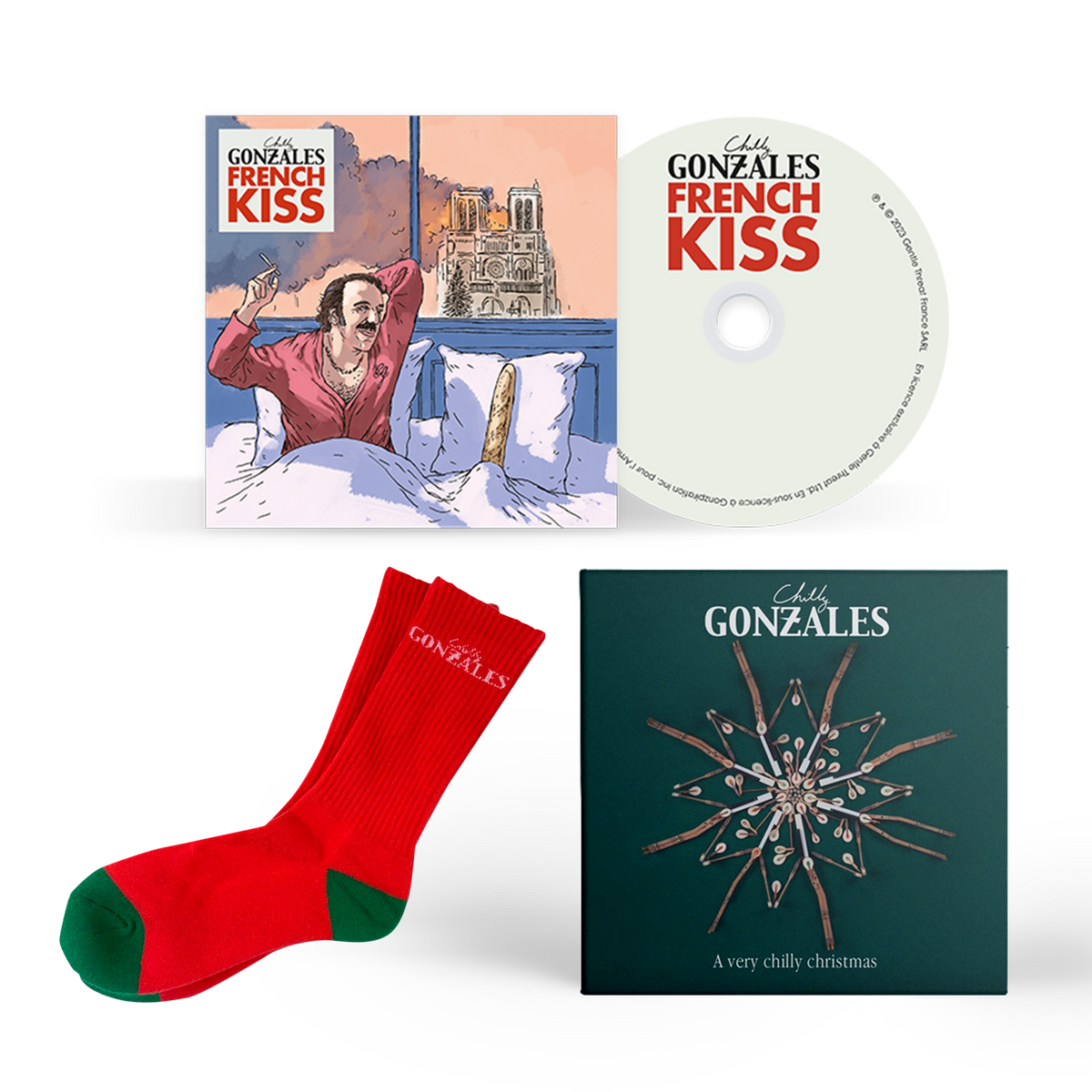 “A Very Chilly Xmas French Kiss" CD Bundle