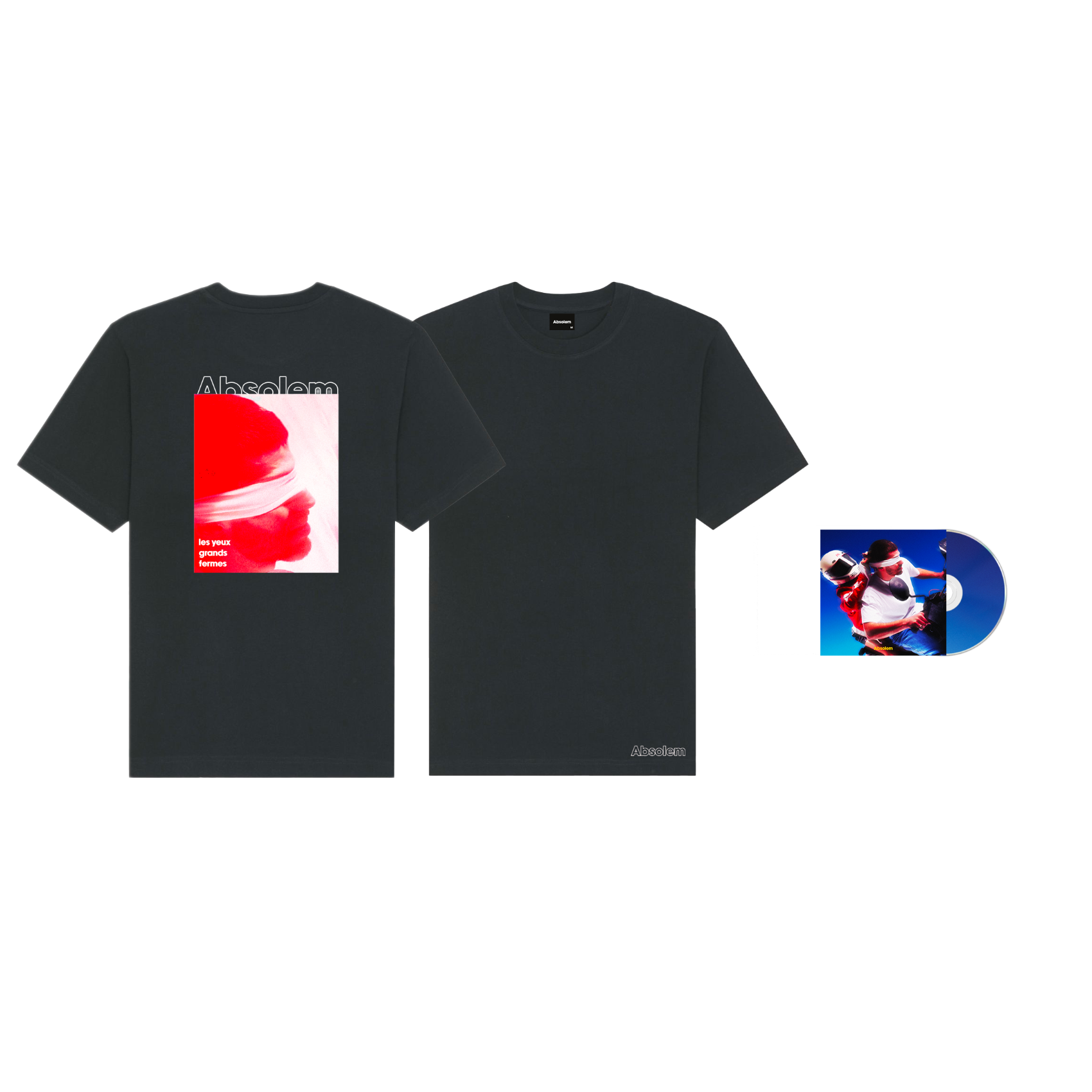 PACK CD "Les yeux grand fermés" + T-Shirt Noir