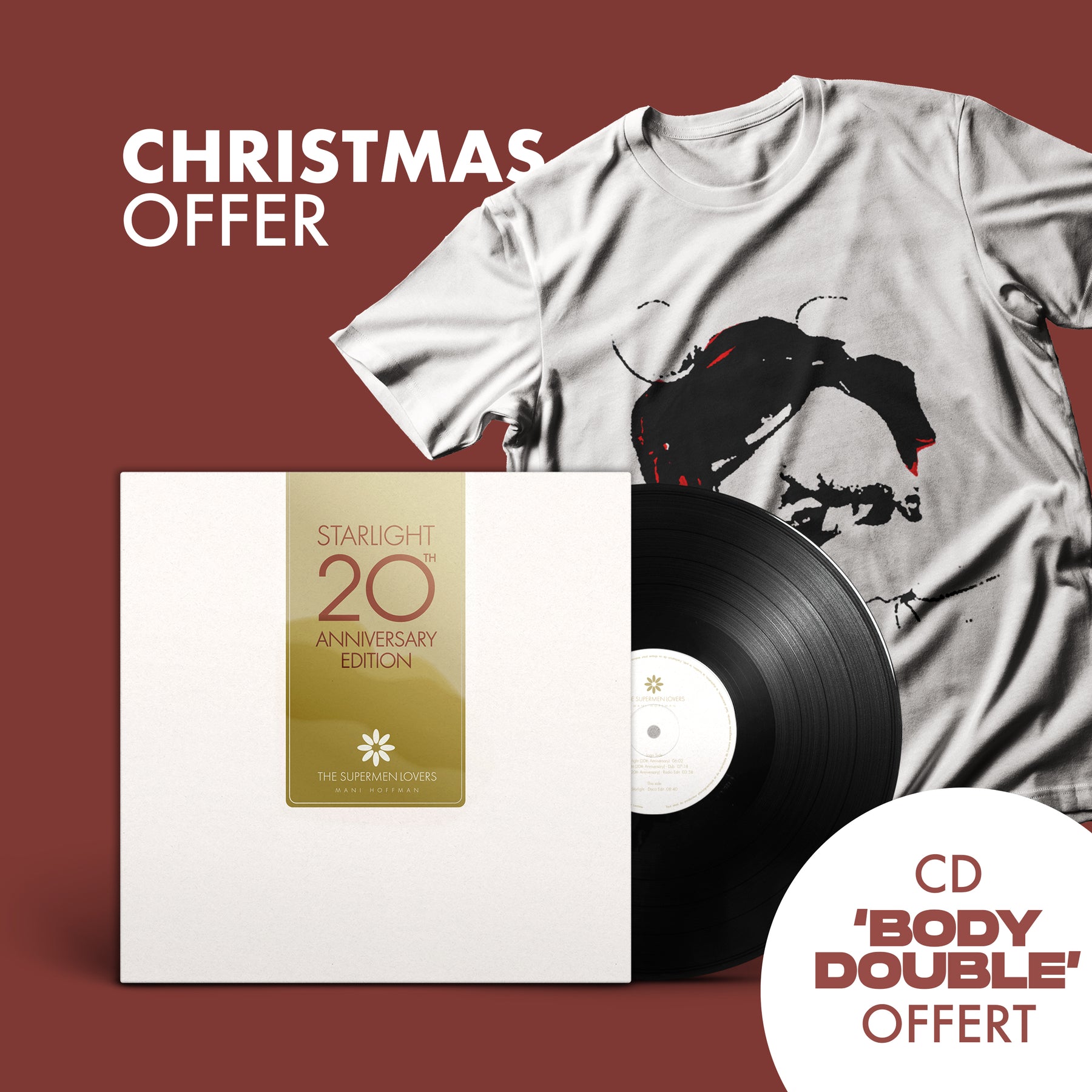 Christmas Pack : Vinyle "Starlight" + T-Shirt RAT Gris + CD "Body Double" (offert)