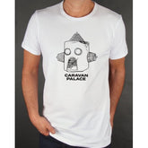 T-Shirt Blanc Drawbot - Homme