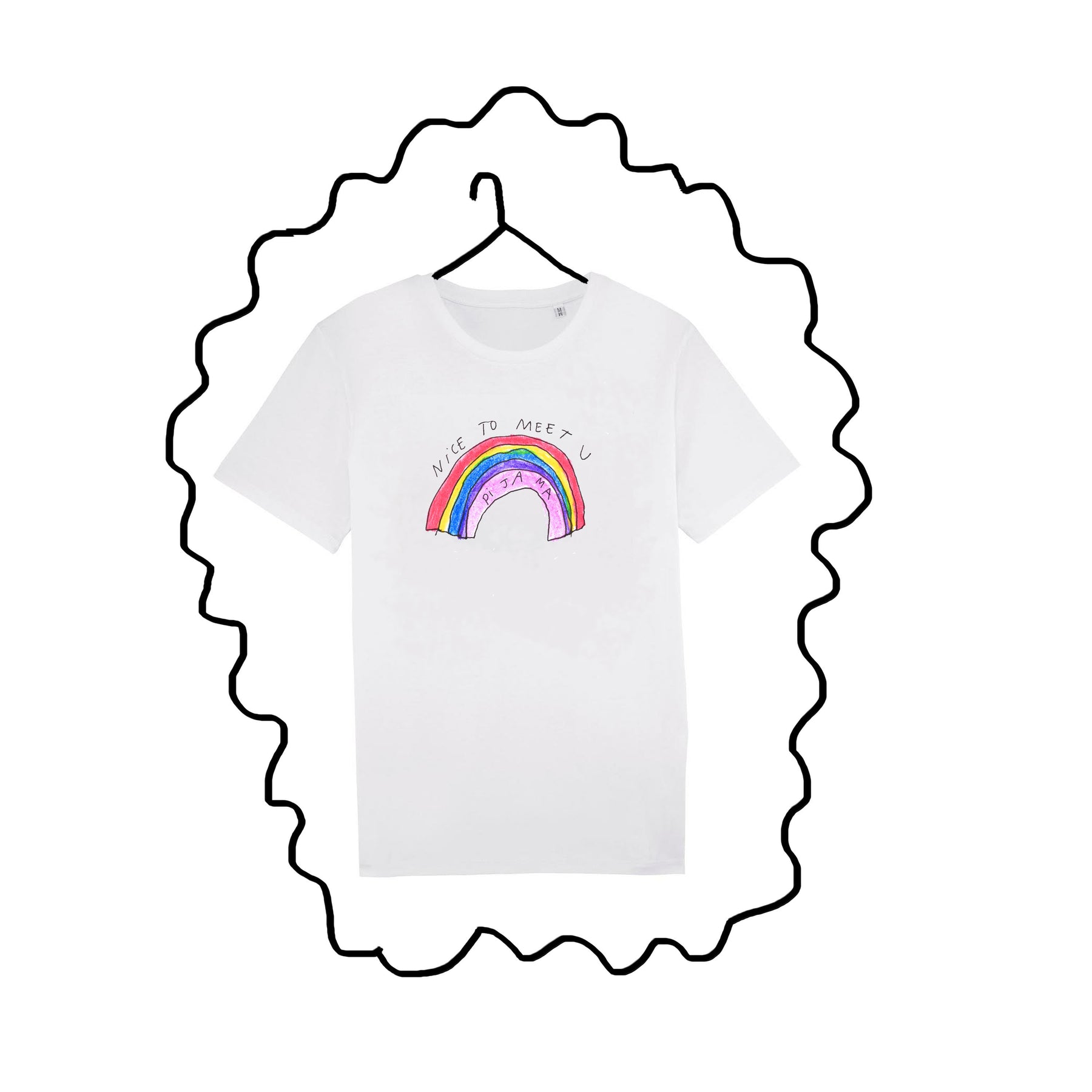T-shirt Nice To Meet U (Rainbow)