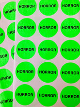 VHS Horror sticker board (x15 stickers)