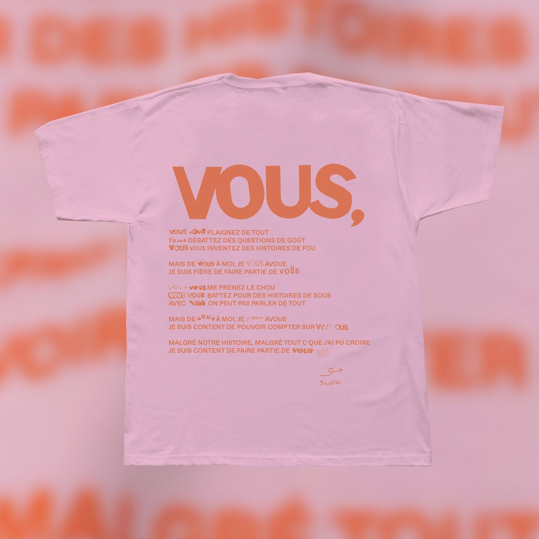 T-shirt Vous pink