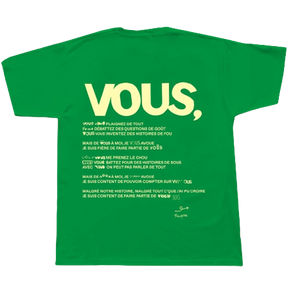 T-shirt Vous green